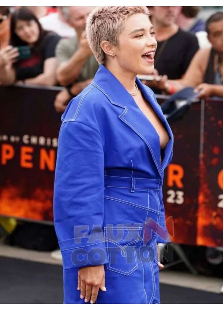 oppenheimer-movie-event-florence-pugh-costume-florence-pugh-blue-coat