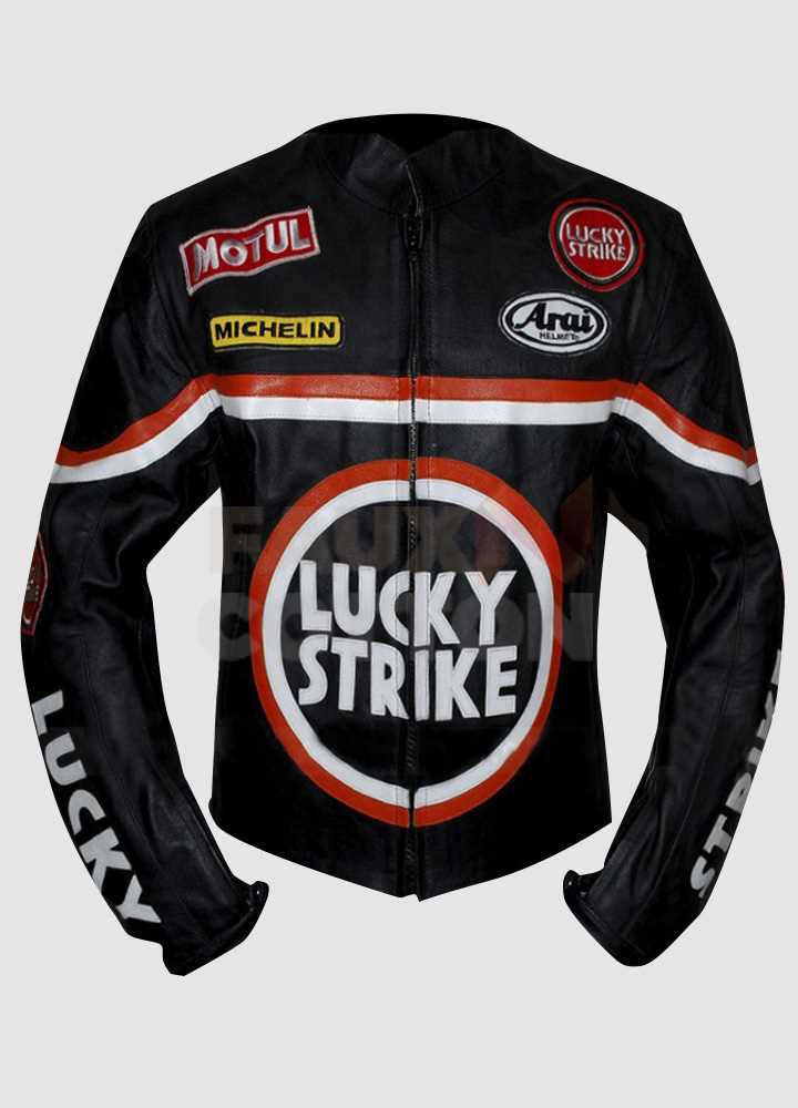 Lucky Strike Black Biker Leather Jacket