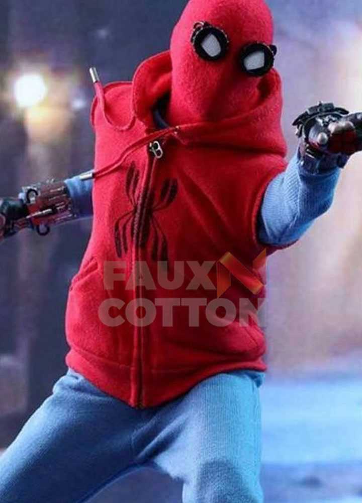 Costume Tom Holland Red Hoodie Homecoming Tom Holland Hoodie
